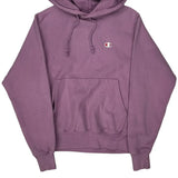 Vintage Reverse Weave Champion Hoodie - Small Purple Cotton