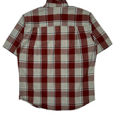 Woolrich Checked Short Sleeve Shirt - Medium Red Cotton