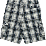 Lee Checked Cargo Shorts - 32W 11L Blue Cotton