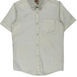 Age 10-12 Dickies Short Sleeve Shirt - Medium White Cotton Blend