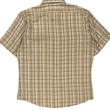 Wrangler Checked Short Sleeve Shirt - Medium Beige Cotton