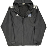 Soccer Club Adidas Windbreaker - Large Black Polyester