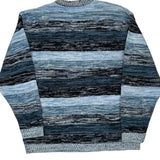 Vintage Southpole Striped Jumper - XL Blue Acrylic