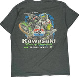 Raceway Park Gildan Graphic T-Shirt - Large Grey Cotton