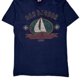 Fruit Of The Loom Graphic T-Shirt - Large Navy Cotton