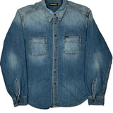 Wrangler Denim Shirt - XL Blue Denim