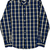 Levis Checked Flannel Shirt - Large Blue Cotton