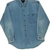 Chaps Ralph Lauren Denim Shirt - Large Light Wash Cotton