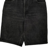 Levis Denim Shorts - 32W UK 14 Black Cotton