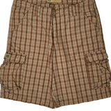 Lee Checked Cargo Shorts - 38W 10L Beige Cotton