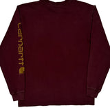 Vintage Carhartt Long Sleeve T-Shirt - Small Burgundy Cotton