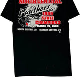 North Central Panthers Fruit Of The Loom Graphic T-Shirt - Small Red Cotton