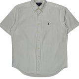 Blaire Ralph Lauren Short Sleeve Shirt - Medium White Cotton