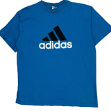 Adidas T-Shirt - Large Blue Cotton
