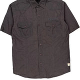 True Religion Short Sleeve Shirt - Large Grey Cotton