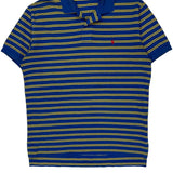 Polo By Ralph Lauren Striped Polo Shirt - Large Blue Cotton