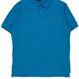 Polo By Ralph Lauren Polo Shirt - Large Blue Cotton