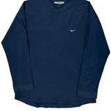 Nike Long Sleeve T-Shirt - Large Navy Polyester