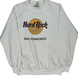 Hard Rock Cafe Sweatshirt - XL White Cotton