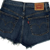Levis Denim Shorts - 27W UK 8 Dark Wash Cotton