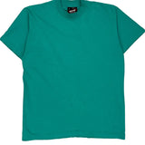 Fruit Of The Loom Single Stitch T-Shirt - Large Green Cotton Blend