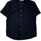 Tommy Hilfiger Short Sleeve Shirt - XL Black Cotton