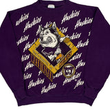 University Of Washington Huskies Tultex College Sweatshirt - Large Purple Cotton