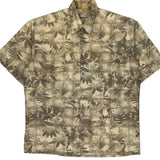 Half Moonbay Floral Hawaiian Shirt - Large Beige Cotton