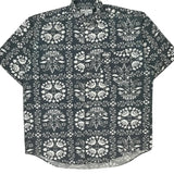 Guess Short Sleeve Shirt - Large Grey Cotton