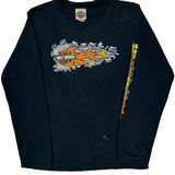 Age 16 Harley Davidson Graphic Long Sleeve T-Shirt - XL Black Cotton