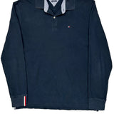Tommy Hilfiger Polo Shirt - Large Navy Cotton