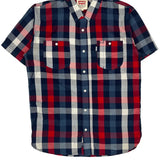 Levis Checked Short Sleeve Shirt - Medium Multicoloured Cotton