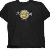 Nashville Hard Rock Cafe Graphic T-Shirt - XL Black Cotton