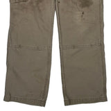 Carhartt Double Knee Cargo Trousers - 33W 34L Khaki Cotton