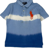 Age 5 Polo By Ralph Lauren Striped Polo Shirt - XS Blue Cotton