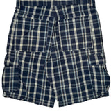 Wrangler Checked Cargo Shorts - 36W 11L White Cotton
