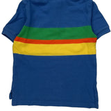 Age 5 Polo By Ralph Lauren Striped Polo Shirt - Small Blue Cotton