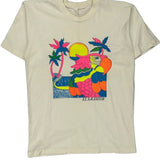 El Salvador Aguila Single Stitch T-Shirt - Large Cream Cotton