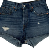 Levis Denim Shorts - 28W UK 8 Blue Cotton