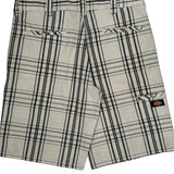 Dickies Checked Chino Shorts - 32W 10L Black Cotton