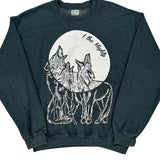 Gildan Graphic Sweatshirt - Medium Grey Cotton Blend