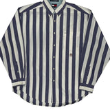 Tommy Hilfiger Striped Shirt - Large Blue Cotton