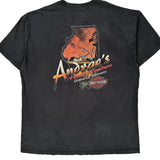 Harley Davidson Graphic T-Shirt - 2XL Black Cotton