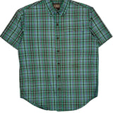 Schmidt Checked Short Sleeve Shirt - Medium Blue Cotton