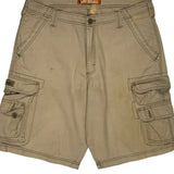Lee Cargo Cargo Shorts - 34W 10L Beige Cotton