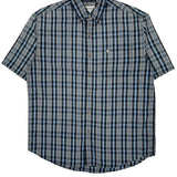 Carhartt Checked Short Sleeve Shirt - Large Black Cotton