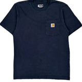 Carhartt T-Shirt - Small Navy Cotton