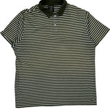 Ralph Lauren Striped Polo Shirt - 2XL Green Cotton