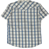 Levis Checked Short Sleeve Shirt - Large White Cotton