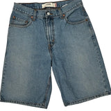 Levis Denim Shorts - 32W 11L Blue Denim